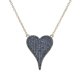 thumbnail image 2 of Collar con colgante de corazón Plata de ley 925 con micro circonitas AXL-032-Black, 2 of 3