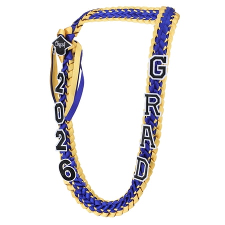 2026 Graduation Leis for Him Her, Handmade Double Braided Ribbon Money Lei with Patches for Graduation Gifts Supplies
