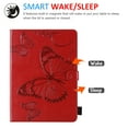 thumbnail image 2 of Fire HD 10/HD 10 Plus Tablet Case (11th Generation, 2021 Release) - Slim Embossed Butterfly Premium Leather Folio Stand Wallet Cover, Red, 2 of 5