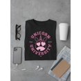 thumbnail image 3 of Unicorn University - Heart-Eyed Emoji Design Men's T-shirt, 3 of 4