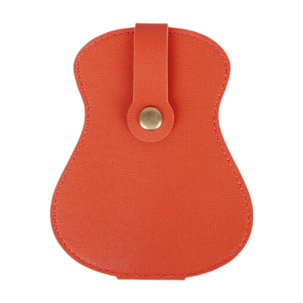 Estuche para púas de guitarra Bolsa para guardar púas de guitarra Bolsa para púas Bolsa portátil para púas de guitarra Naranja