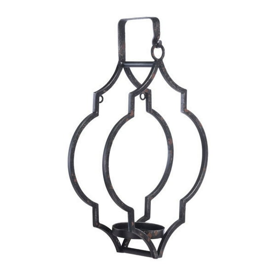 Moroccan Wall Candle Holder Black