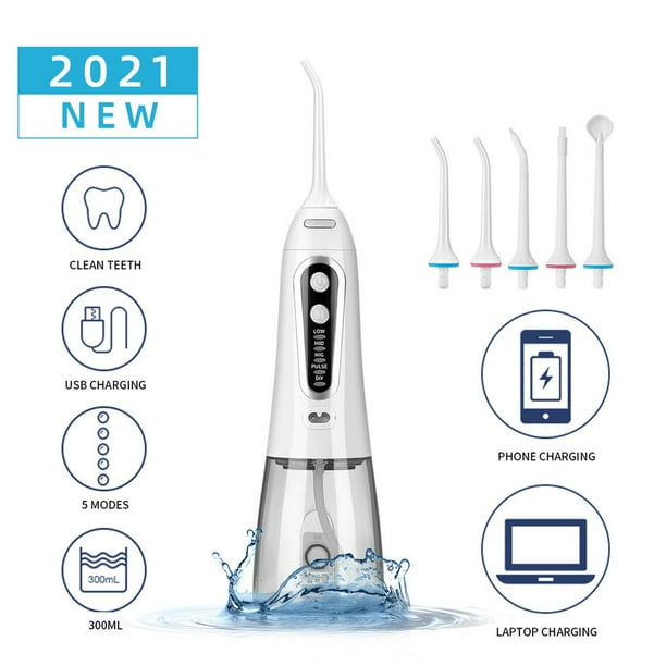 Tooth Cleaner Flosser 4 + Diy Gear Electric Dental Scaler 5 Nozzle