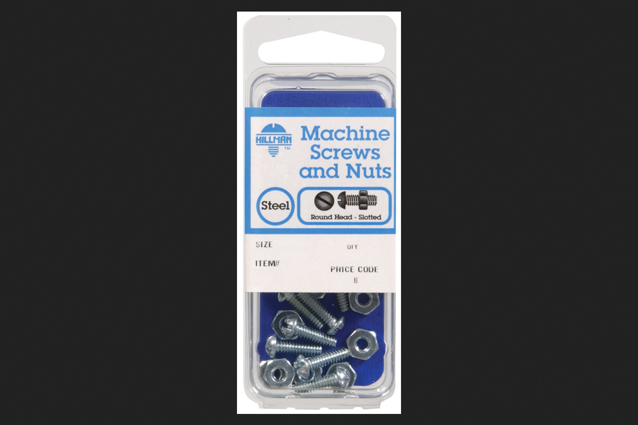 The Hillman Group 7692 Round Head Combo Machine Screw with Nut 10-24-Inch x 1 1//4-Inch 8-Pack