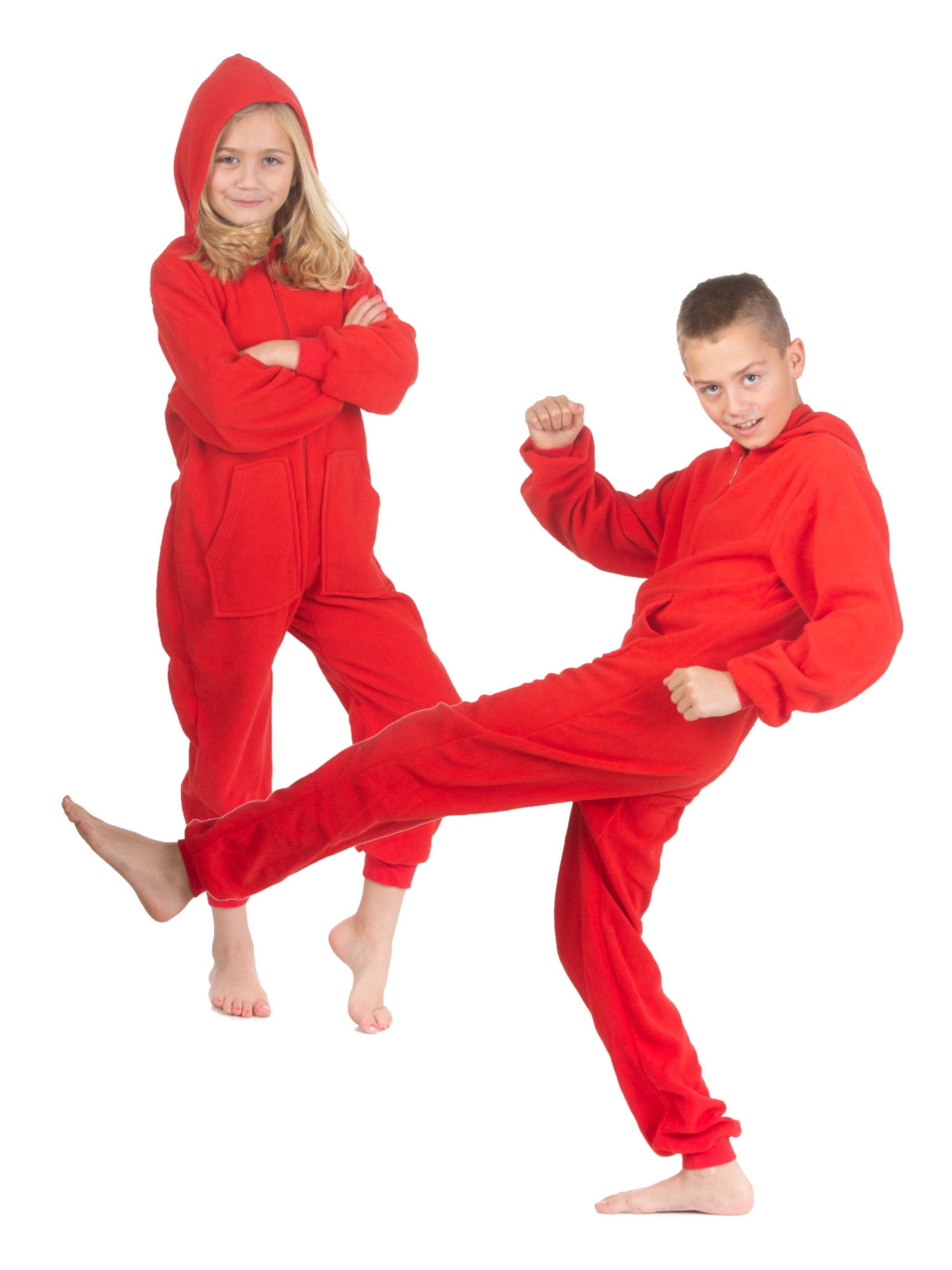 Boys Football Onezee Kids Hooded Fleece Novelty Ball Pyjamas Nightwear Sleepwear 