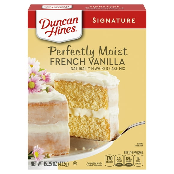 Duncan Hines Signature Perfectly Moist French Vanilla Cake Mix, 15.25 oz