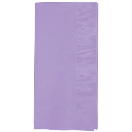 Luscious Lavender Purple Paper Dinner Napkins, 2-Ply 1/8 Fold - Creative Converting 67193B - 50/Pack