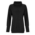 thumbnail image 4 of Gibobby Sueteres Para Mujeres Calientitos Suéter de cuello casual de moda para mujer con de punto con hombros(Negro,G), 4 of 4