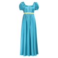 thumbnail image 4 of Regency Dresses for Women Empire Waist Puff Sleeve Evening Dress Victorian Fancy Tea Gown Halloween, 4 of 4