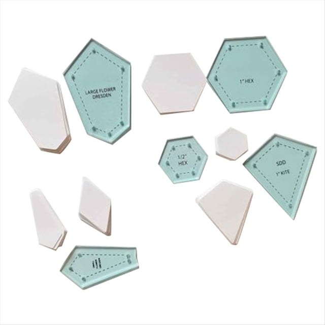 300 Piezas de Papel con Formas Patchwork, Plantilla EdredóN AcríLico, Acolchado, Costura Artesanal