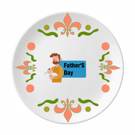 

Father Day Great Silence Art Deco Fashion Flower Ceramics Plate Tableware Dinner Dish