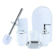 Bath Accessory Sets 6 Piece Bathroom Plastic Accessories Set Bath Lotion Bottles Toothbrush Holder
