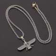 thumbnail image 4 of Gold Color Zoroastrian Farvahar Wing Necklace Pendant Alloy Zoroastrianism Persian Achaemenian Men Jewelry Necklaces, 4 of 4