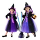 thumbnail image 2 of 2024 Disfraz de bruja para niñas, disfraz de Halloween, carnaval, fiesta, disfraz de bruja infantil, conjunto de ropa, bolsa, sombrero, 2 of 5