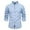 a-Light Blue226, variant on FINALGANG Mens Mandarin Collar Long Sleeve Shirt Solid Color Button Front Slim Fit Casual Shirt For Office Daily Casual Wear Khaki XXL