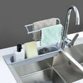 thumbnail image 2 of Yoloke Sponge Holder Over Faucet Riser, Double Hanging Faucet Drain Rack, Kitchen Faucet Storage Rack, 2 of 4