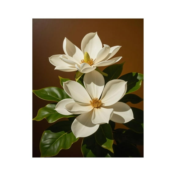 Paint by Numbers Kit for Adults, Magnolia Blooms With Green Leaves Paint by Numbers, Easy Paint by Numbers Kit for Adults Beginner, DIY Adult Paint by Number Kits on Canvas, 12x16in Home Decor