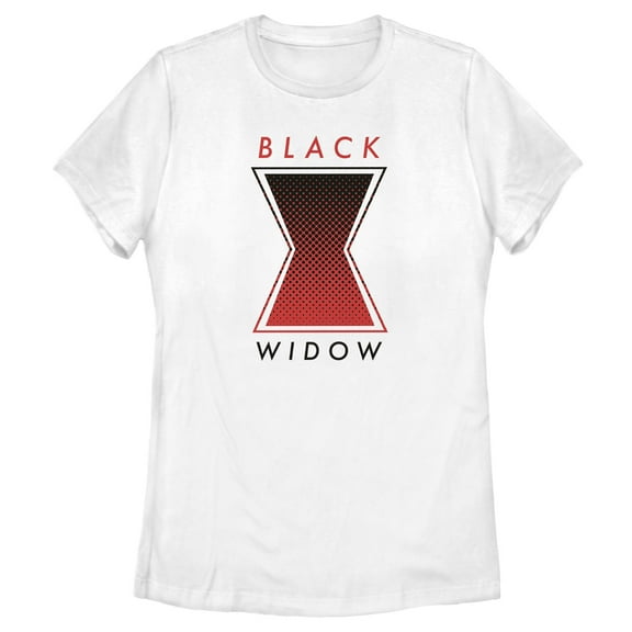 Women's Marvel Black Widow Gradient Logo  Graphic Tee White Medium