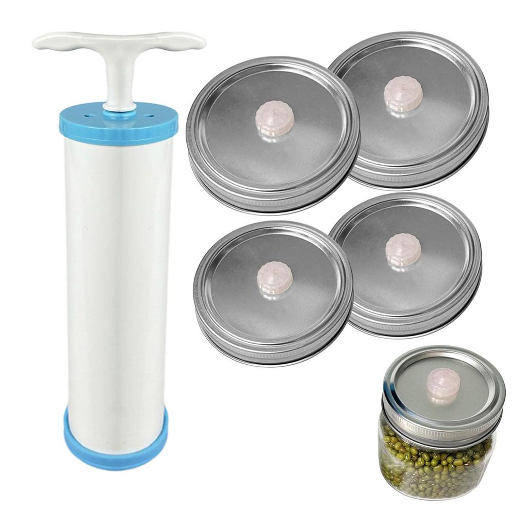 JILINWEI Mason Jar Opener - Red, Opens Wide Mouth & Regular Mouth Lids, Easy Grip, No Damage