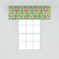 thumbnail image 2 of Ambesonne Retro Valance Pack of 2, Funky Mosaic Forms, 54"X18", Multicolor, 2 of 2