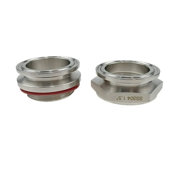 Semfeil Brew Weldless 1.5" TC Triclamp Bulkhead - Double Sided 304 Stainless Steel Homebrew Kettle Bulkhead