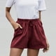 thumbnail image 5 of Pantalones cortos qucoqpe con cordón para mujer, de verano, con cintura elástica, informales, ligeros, de algodón y con bolsillos., 5 of 5