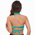 thumbnail image 5 of HCNTES Women's Halter Bikini Top Only without Underwire Swimsuit Top Adjustable Straps Removable Bra Bathing Suit Tops Mint Green,XXL, 5 of 9