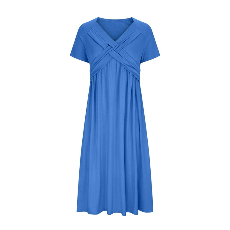 Casual Solid Pocket O Neck A Line Dresses(5 Colors) Casual Solid Pocket O Neck A Line Dresses(5 Colors)