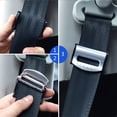 thumbnail image 4 of clips para cinturón de seguridad de coche, abrazaderas, cierres, clips de ajuste, antideslizantes, ajustables, plateados., 4 of 5