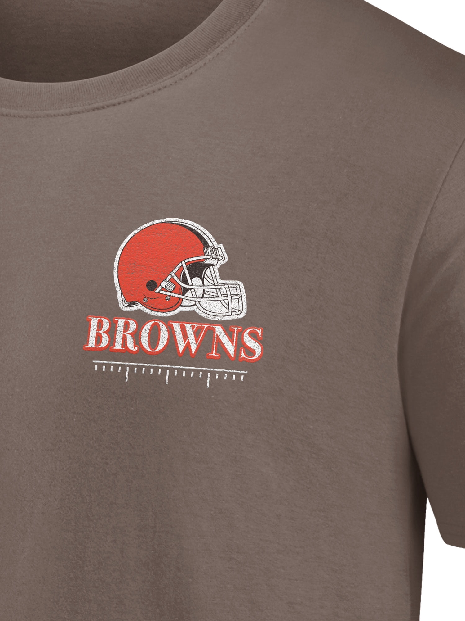 NFL Cleveland Browns Men's Cotton Faded Brown Short Sleeve T-Shirt