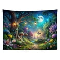 thumbnail image 5 of HVEST Fantasy Forest Tapestry Wall Hanging Fairy Purple Floral Plant Wall Tapestry for Bedroom Nature Landscape Fantasy Tapestry for Living Room College Dorm Home Decor,80x60 inch, 5 of 5