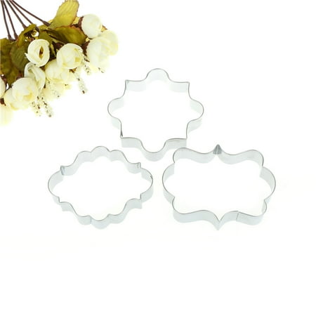 

3pcs Fondant Cookies Pastry Sugar craft Decorating Mold Frame Cutter Tool