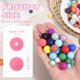 thumbnail image 2 of Uxcell 60 Pcs Cuentas de Silicona, Cuentas Redondas Focales de 9mm Color Caramelo a Granel para Llaveros Pulseras Collares Bolígrafos Suministros de Manualidades DIY, Rosa Mate, 2 of 7