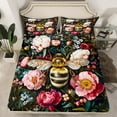 thumbnail image 2 of jejeloiu Rustic Bee Full Size Sheets,Rustic Botanical Bed Sheets,Colorful Flower Floral Sheet Sets For Girl,Super Cozy Room Decor,4 Pieces, 2 of 7
