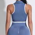 thumbnail image 4 of TOWED22 Women 2 Piece Workout Sets Padded Yoga Tank Top High Waisted Biker Shorts(Blue,S), 4 of 8