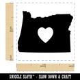 thumbnail image 2 of Oregon State with Heart Self-Inking Rubber Stamp Ink Stamper - Yellow Ink - Small 1 Inch, 2 of 7