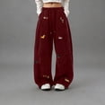 thumbnail image 2 of Women's Baggy Graphic Sweatpants Drawstring Casual Streetwear Sports Trousers With Pockets, 2 of 4