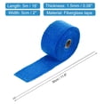 thumbnail image 2 of Fiberglass Exhaust Wrap Tape, 2" x 16' Blue Header Heat Wrap with 4 Stainless Ties for Hot Rods Motorcycle, 2 of 6