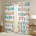 thumbnail image 2 of Castle Fairy Personalized Initial Alphabet Black Out Curtains for Teens Women Men,Cartoon Number Curtains Pack Of 2 (42X63 Each),Plaid Stripes Stars Print Bedroom Curtains,Microfiber Bedroom Decor, 2 of 6