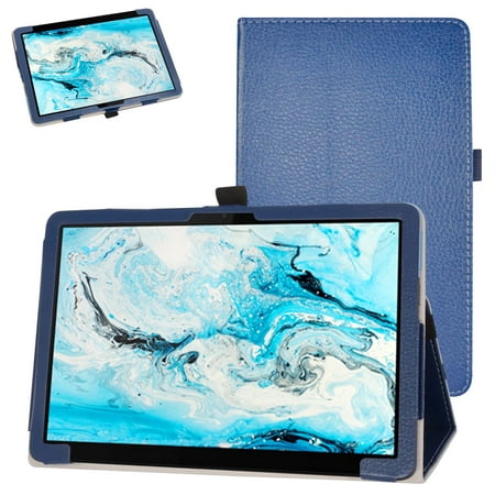 Labanema 10.1" Lenovo IdeaPad Duet Chromebook CT-X636F Case, PU Leather Folio Stand Protective Case, Cover for 10.1" Lenovo IdeaPad Duet Chromebook CT-X636F (Dark Blue)