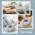 thumbnail image 6 of Sauce Bucket Soy Bowls Gravy Dispenser Syrup Tea Kettles Dispensers Ceramics Individual White, 6 of 6