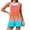 Orange, variant on Summer Rompers for Women Gradient Overall Shorts for Beach Vacation Casual Sleeveless Wide Leg Short Jumpsuit with Pocket