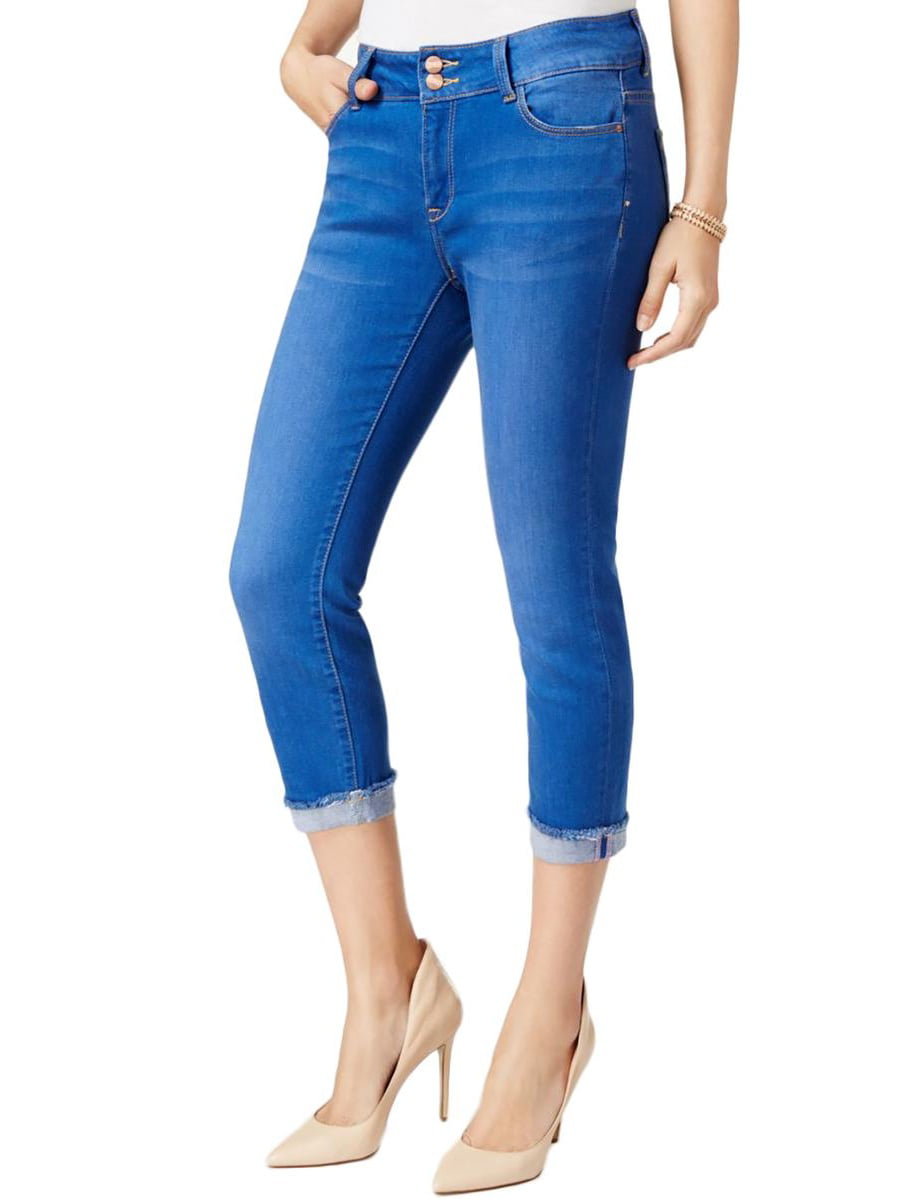 Nanette Lepore Womens Madison Skinny Fit Denim Capri Jeans - Walmart.com