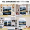 thumbnail image 6 of Mountains Blue Gold Kitchen Curtains Short 45 Inch Length, Modern Green Forest Trees Grommet Top Bedroom Living Room Curtains, Light Filtering Cafe Curtain Drapes 2 Panels Set 84''x45'', 6 of 9