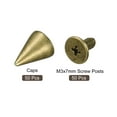 thumbnail image 3 of Unique Bargains 50 Sets Cone Spikes Studs 7x10mm Studs and Spike Screw Back Rivet Bronze Tone, 3 of 4