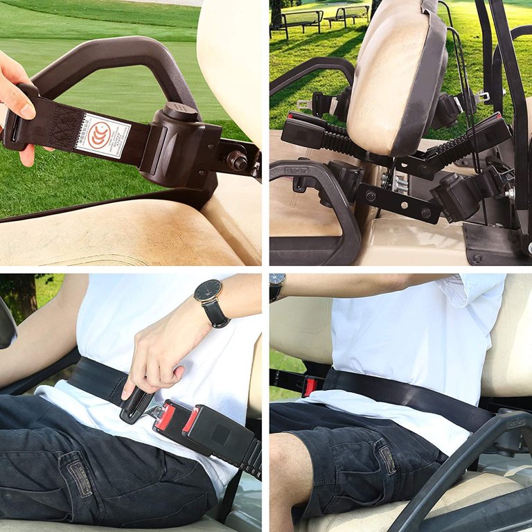  10L0L 42 Golf Cart Seat Belts Kit with Bracket 35 x 6.9  Universal Fits 2 Passenger EZGO TXT Yamaha Club Car DS Precedent (2 *seat  Belt) : Sports & Outdoors