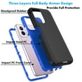 thumbnail image 4 of For Motorola Moto G Power 5G 2024 Case, Defender Phone Case For Moto G Power 5G 2024 6.7",Takfox Heavy Duty Shockproof Rugged Rubber Full Body Protective, 3 in 1 Hybrid Bumper Cover (Black/Blue), 4 of 8