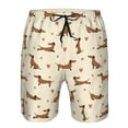thumbnail image 3 of Logiee Heart Dachshund Print Mens Swim Trunks Quick Dry Board Shorts,Breathable Hawaii Beach Shorts Swimwear Bathing Suits-XX-Large, 3 of 6