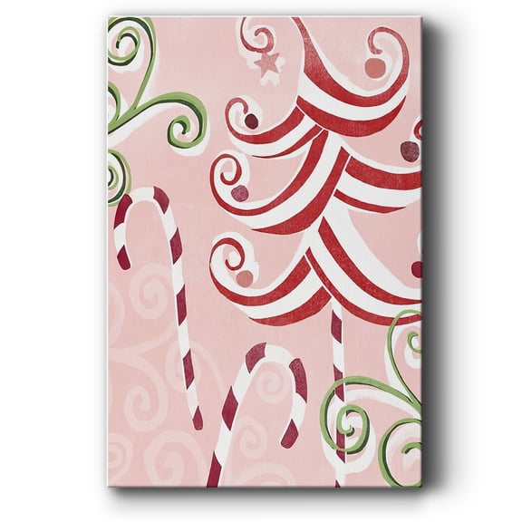 Candy Cane Holiday II- Gallery Wrapped Canvas