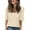Beige, variant on SNKSDGM Women's Plus Casual Easter Shirts Business Casual Tops for Women Plus Womens Summer Tops Half Sleeve V Neck Shirts Casual Loose fit Printed Elbow Length Sleeve Blouses Shirts for Women Trendy